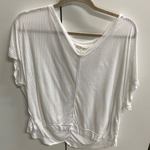 We the Free slouchy white v neck shirt